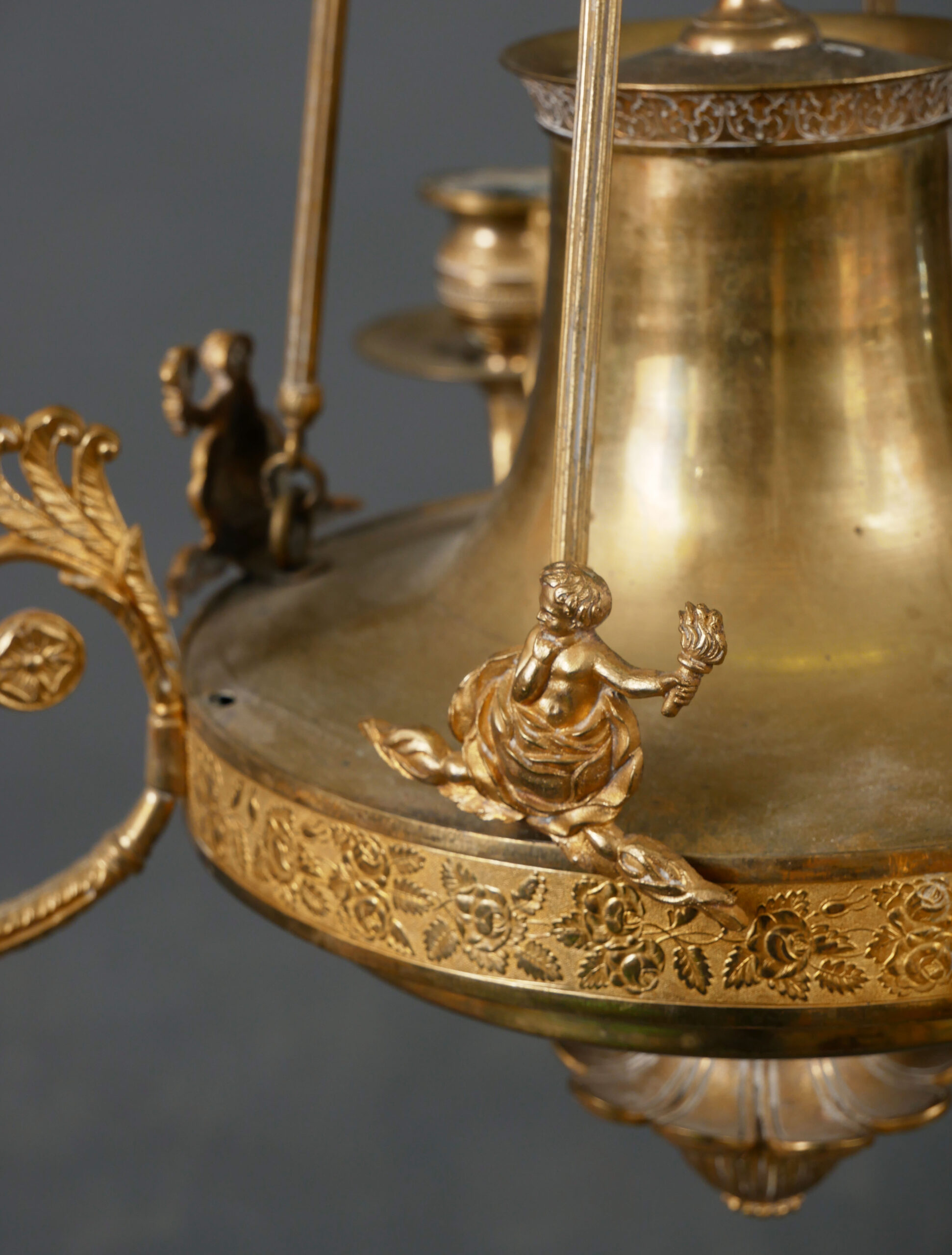 Lámpara Colgante del Siglo XIX en Bronce Dorado - Photo 3 of 6