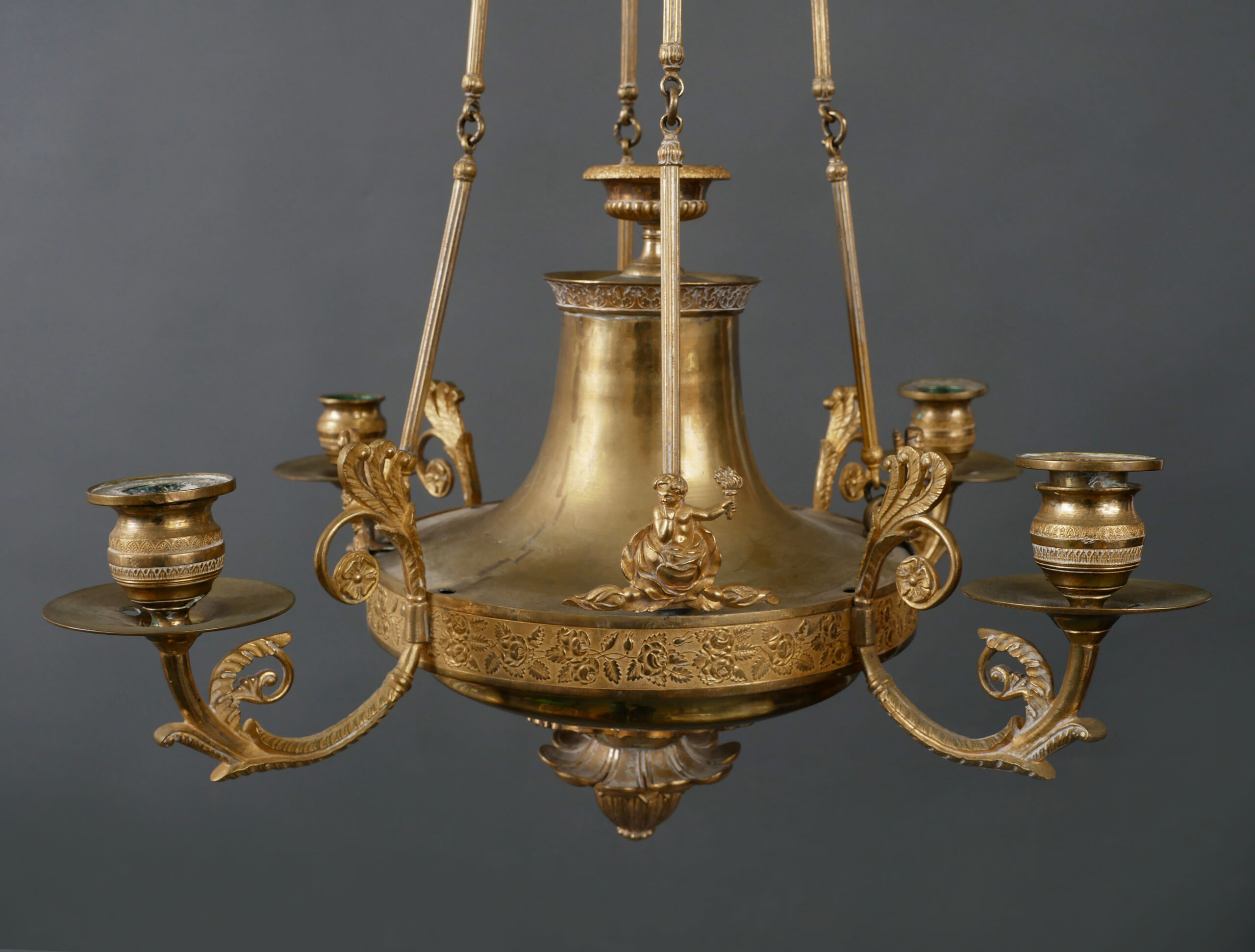 Lámpara Colgante del Siglo XIX en Bronce Dorado - Photo 4 of 6