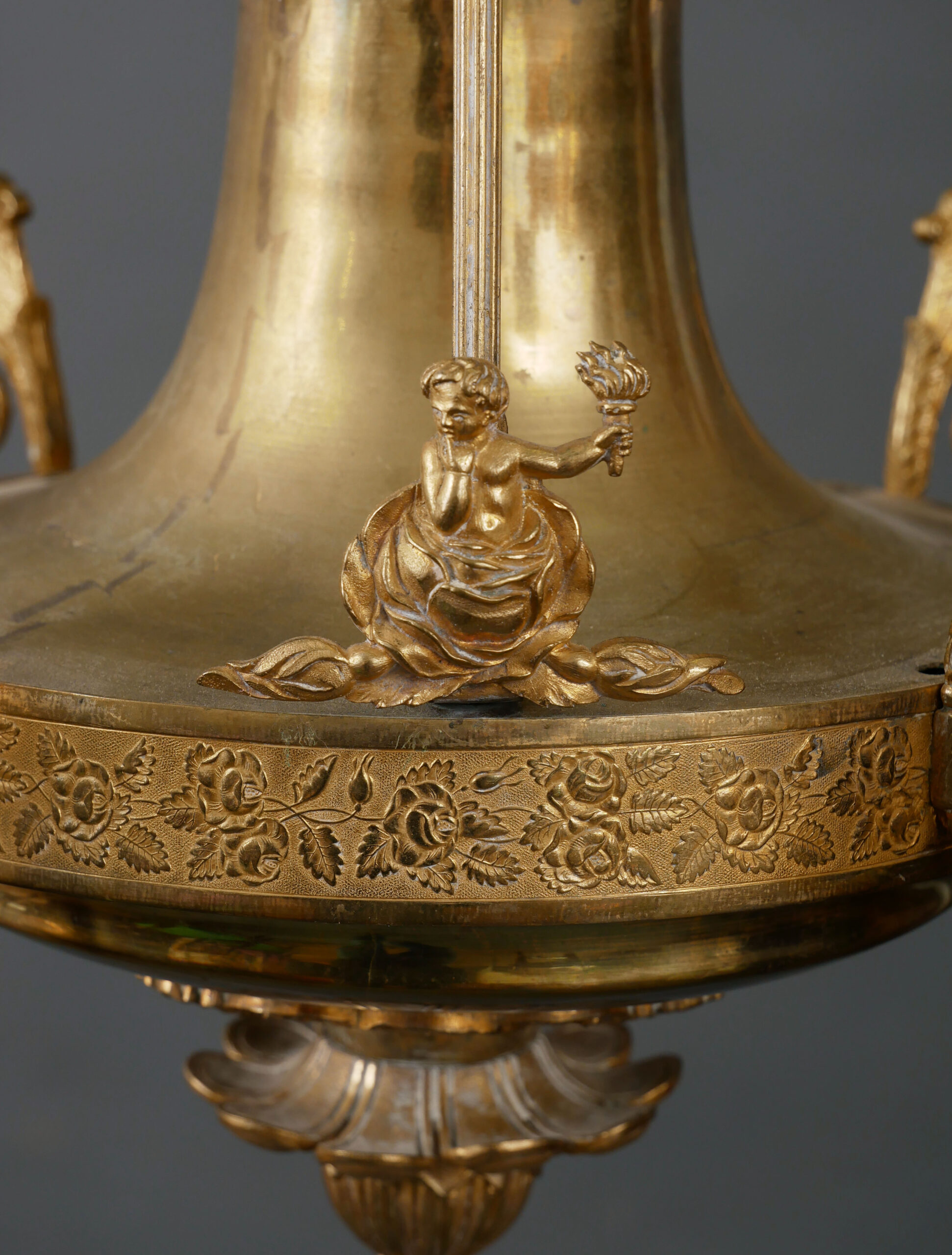 Lámpara Colgante del Siglo XIX en Bronce Dorado - Photo 5 of 6