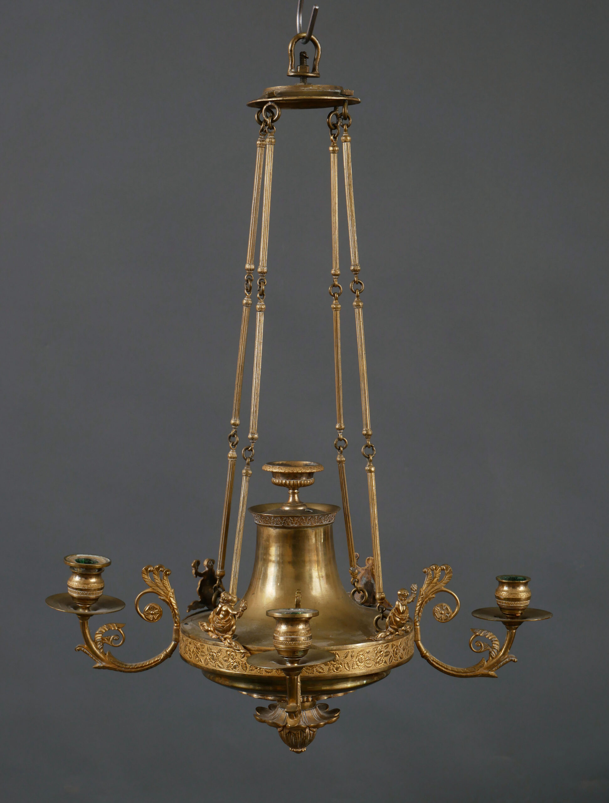 Lámpara Colgante del Siglo XIX en Bronce Dorado - Photo 2 of 6