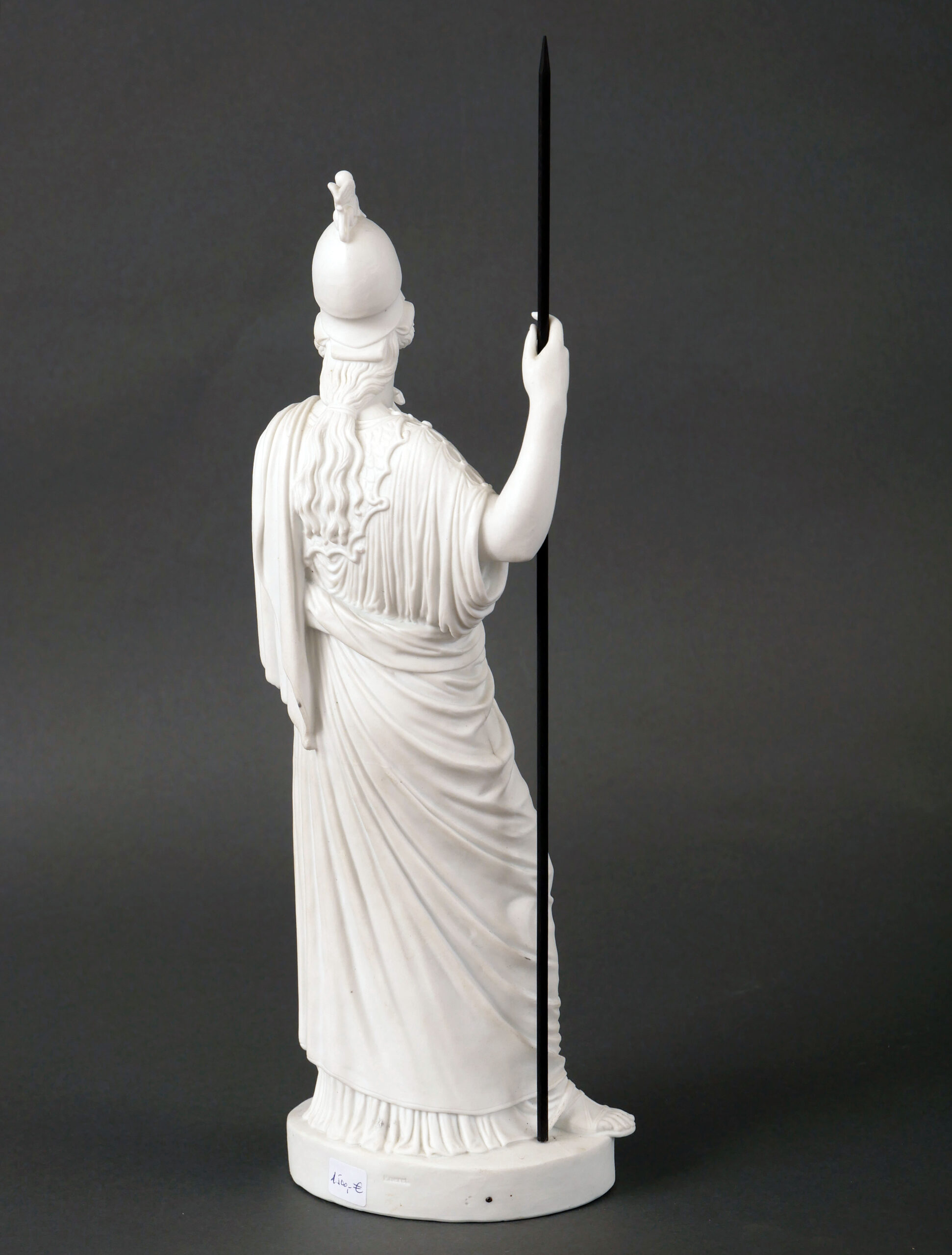 Escultura de Atenea en Biscuit Porcelana del Siglo XIX - Photo 4 of 4