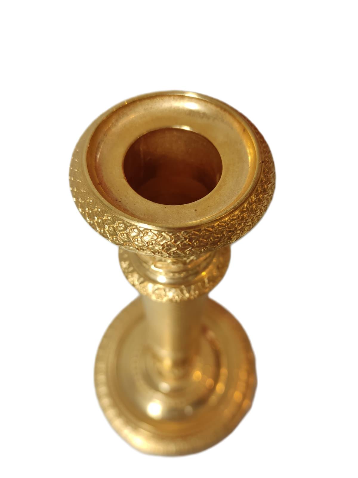 Juego de Cuatro Candelabros de Bronce Dorado del Siglo XIX - Photo 6 of 6