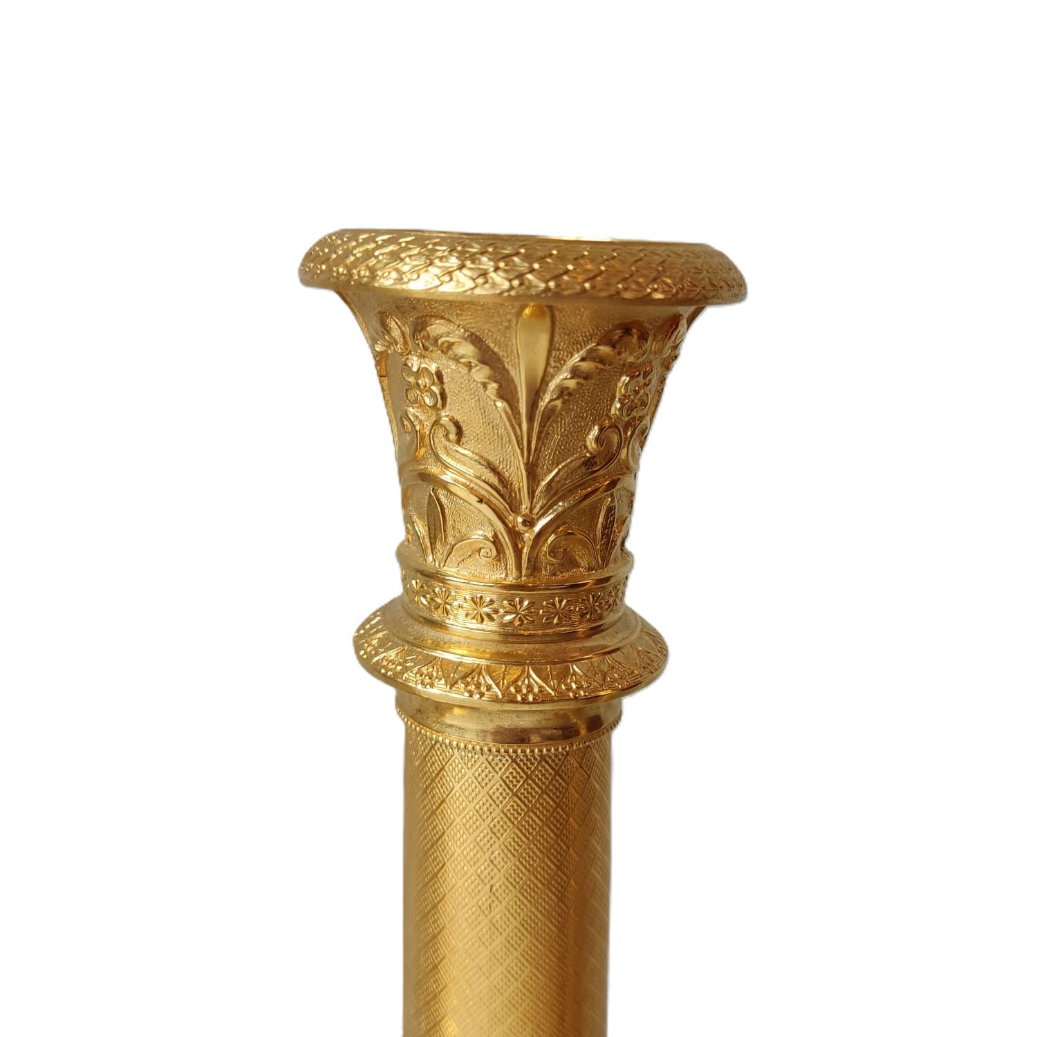 Juego de Cuatro Candelabros de Bronce Dorado del Siglo XIX - Photo 3 of 6