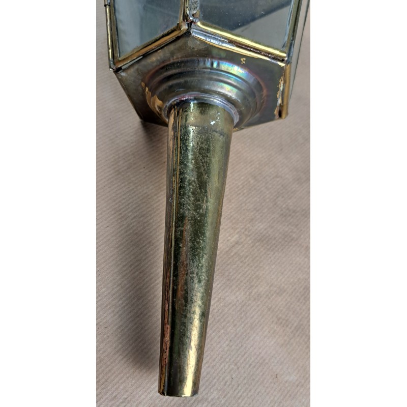 Antique processional lantern in brass, 40 cm, early 20th century - 10/12