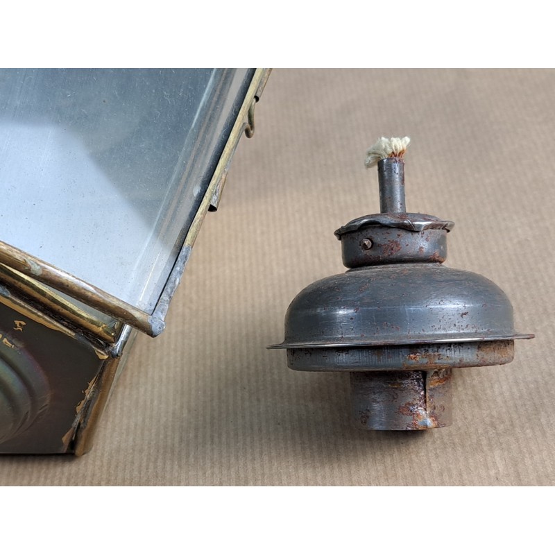 Antique processional lantern in brass, 40 cm, early 20th century - 12/12