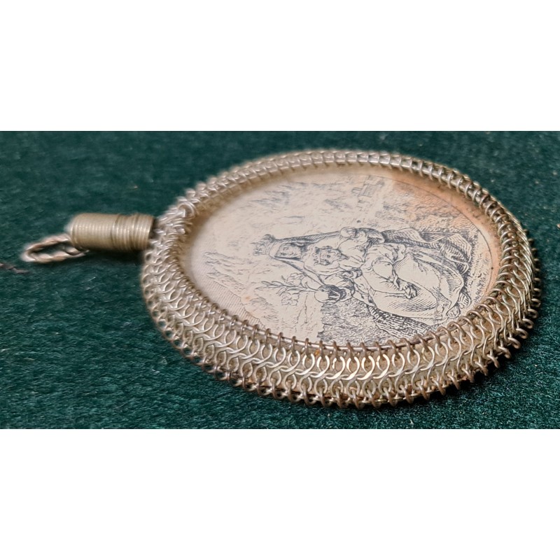 Relic medallion of the Virgin of Montserrat and Saint Anthony, 19th century - 2/6