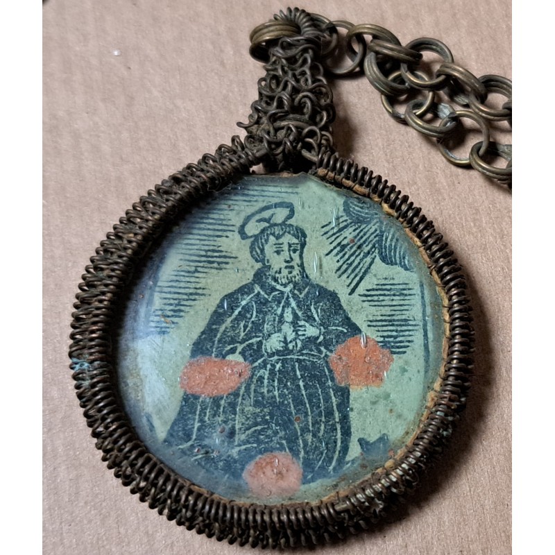 Relicario de San Francisco de Asís y la Virgen del Pilar, siglo XIX - 2/7