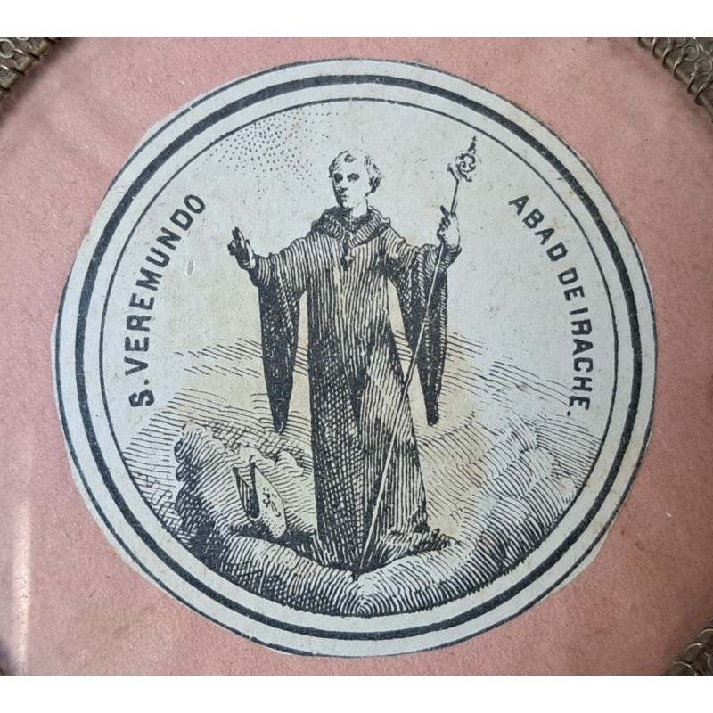 Relicario de N. S. de Roncesvalles y S. Veremundo abad de Irache S. XIX - 8/9