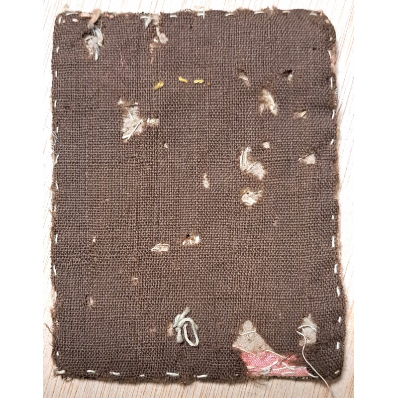 Relicary or plaque, 19th century Virgin Mary with child embroidered in gold thread - 6/7