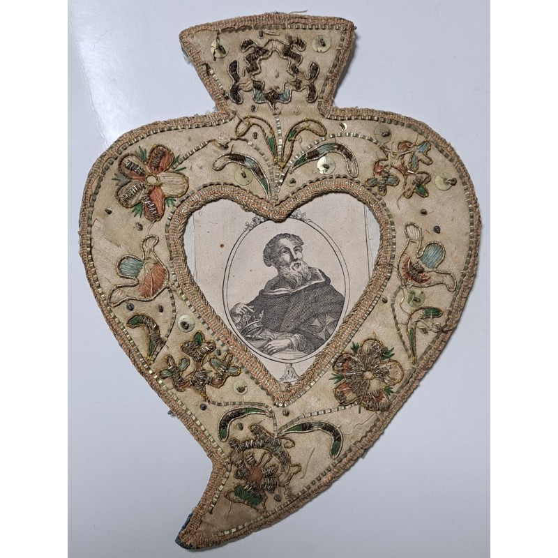EMBROIDERED RELIQUARIES, SAINT LOUIS IX OF FRANCE, 19TH CENTURY