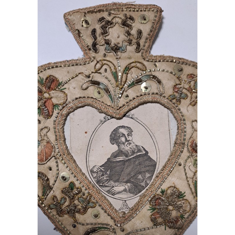 EMBROIDERED RELIQUARIES, SAINT LOUIS IX OF FRANCE, 19TH CENTURY - 2/10