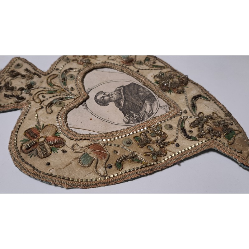 EMBROIDERED RELIQUARIES, SAINT LOUIS IX OF FRANCE, 19TH CENTURY - 7/10