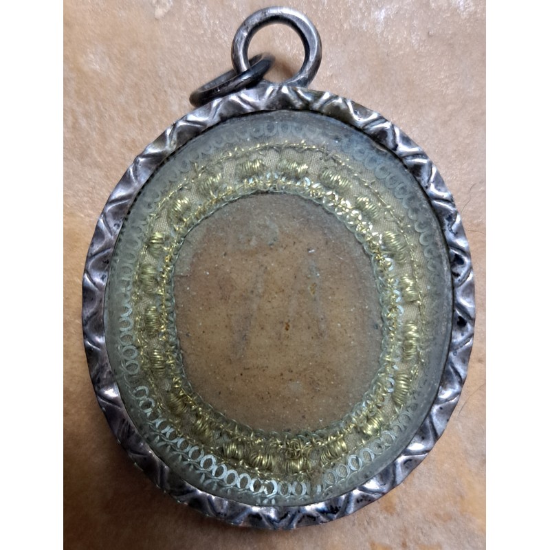 Antique silver reliquary, late 18th century, double-sided - 3/6