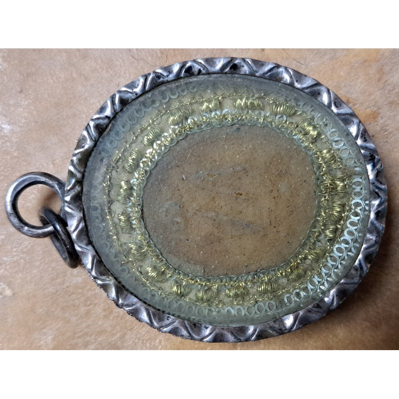Antique silver reliquary, late 18th century, double-sided - 4/6