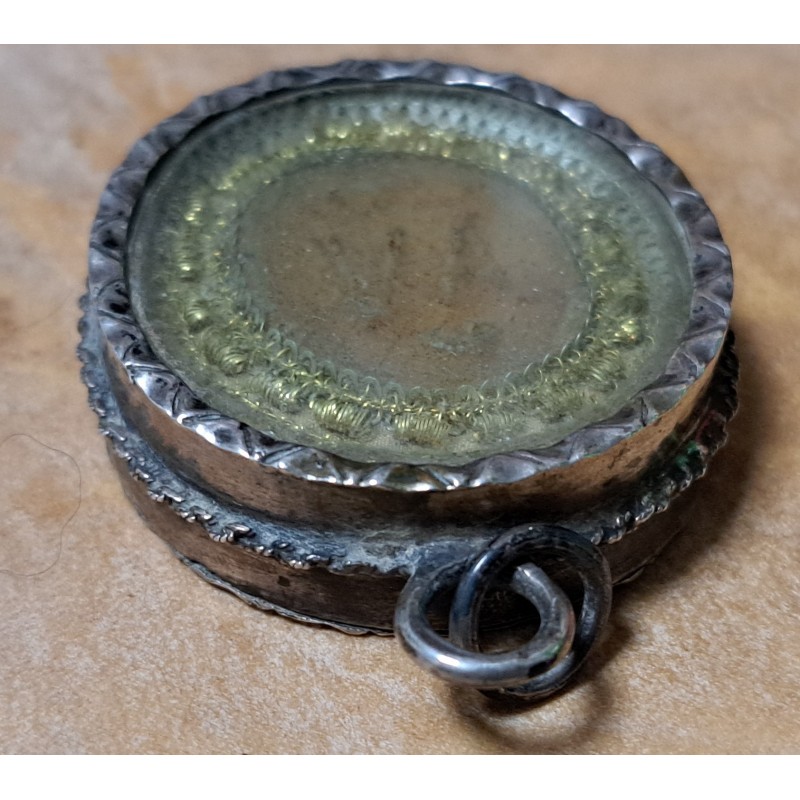 Antique silver reliquary, late 18th century, double-sided - 5/6