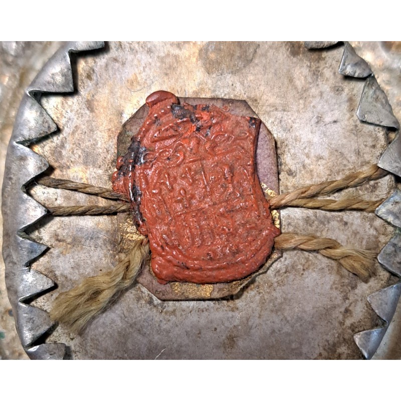 Multiple reliquary and original Vatican wax seal. Silver, relic authentication. 17th–18th century - 8/9