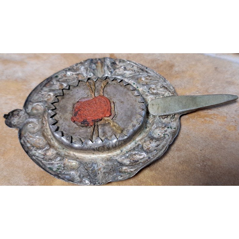 Multiple reliquary and original Vatican wax seal. Silver, relic authentication. 17th–18th century - 9/9
