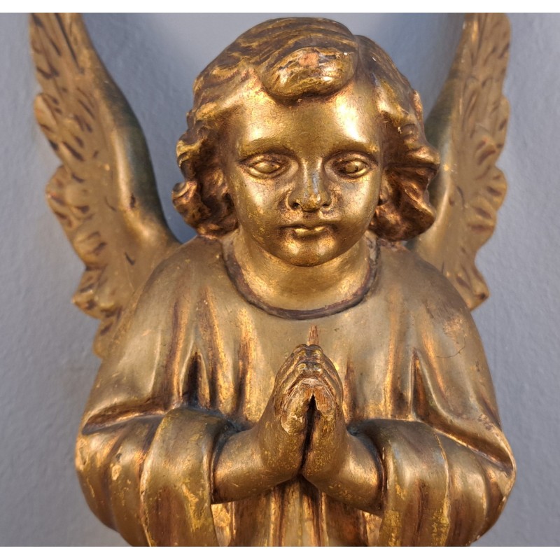 Carved Angel, Retablo Piece, 18th–19th Century, measures 56 cm - 4/12