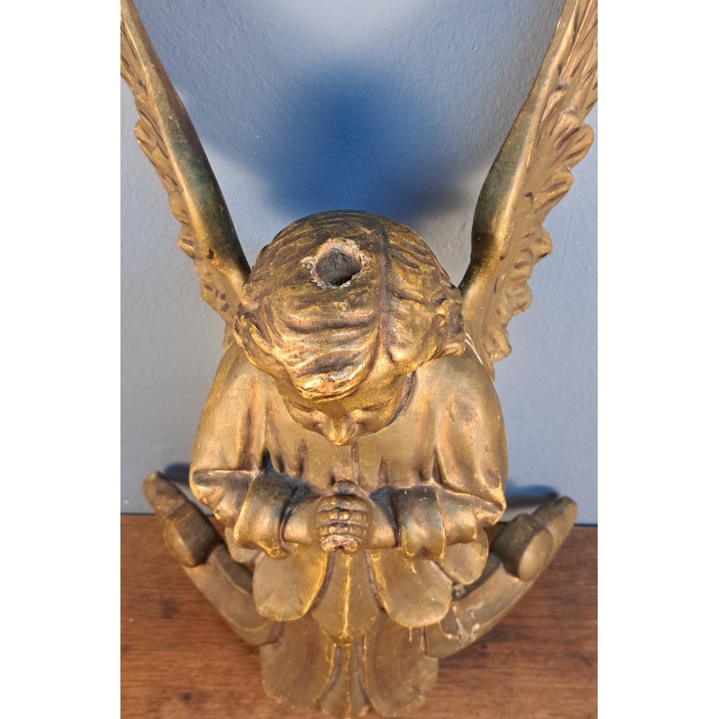 Carved Angel, Retablo Piece, 18th–19th Century, measures 56 cm - 8/12