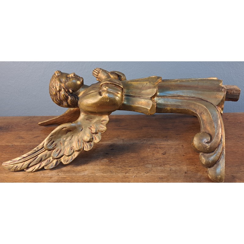 Carved Angel, Retablo Piece, 18th–19th Century, measures 56 cm - 11/12