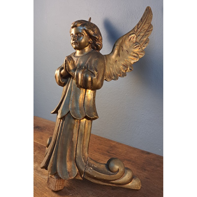 Carved Angel, Retablo Piece, 18th–19th Century, measures 56 cm - 12/12