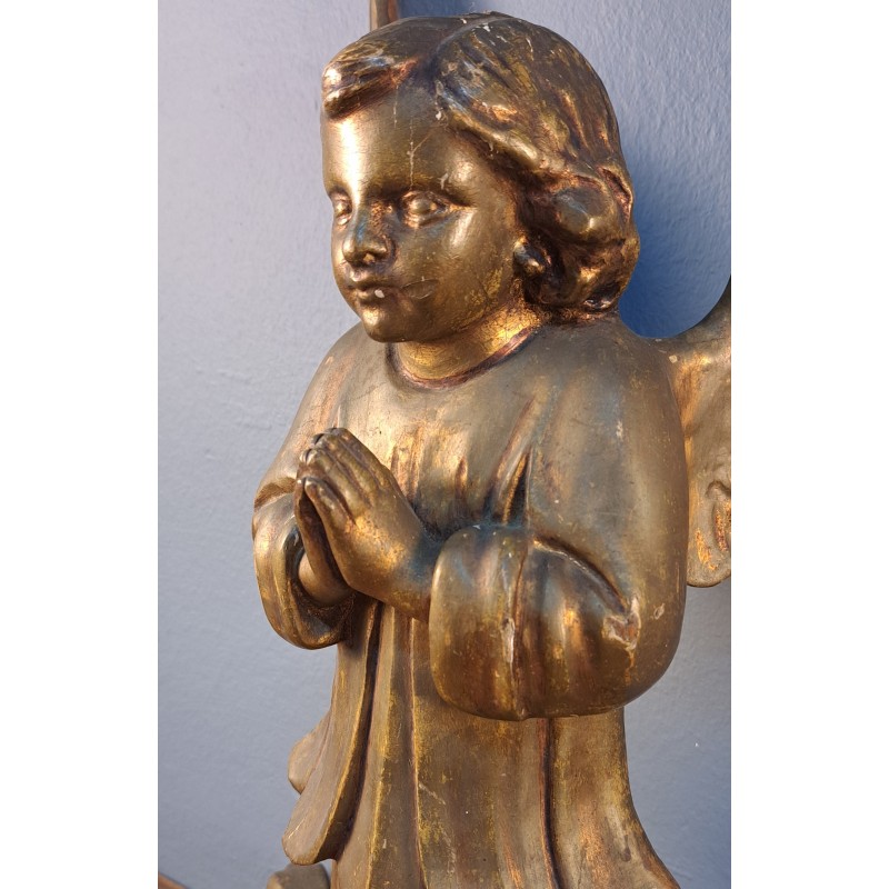 Carved Angel, Retablo Piece, 18th–19th Century, measures 56 cm - 12/12