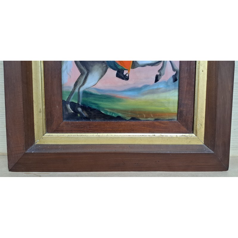 Painting on glass 19th century Santiago Matamoros - 4/8