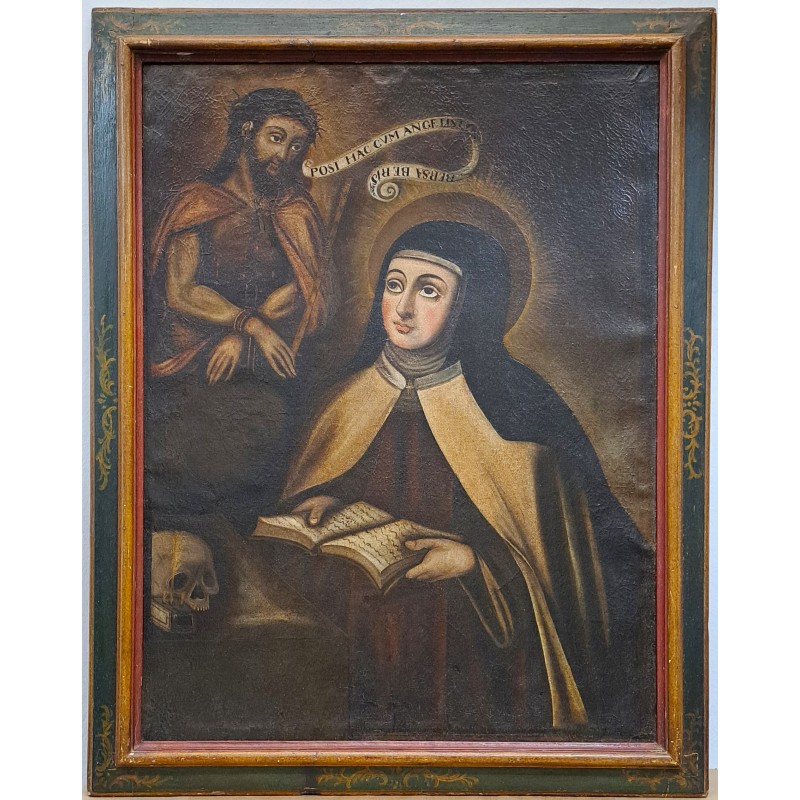 Saint Teresa of Jesus, Spanish School, oil 18th century