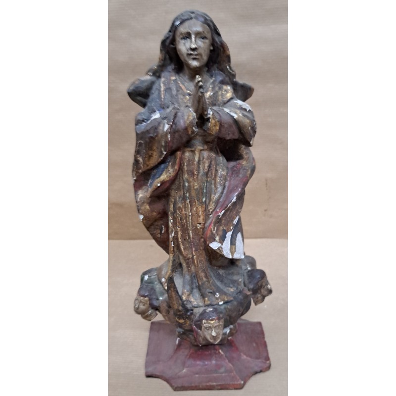 Image of the Immaculate Conception in carved wood 18th century