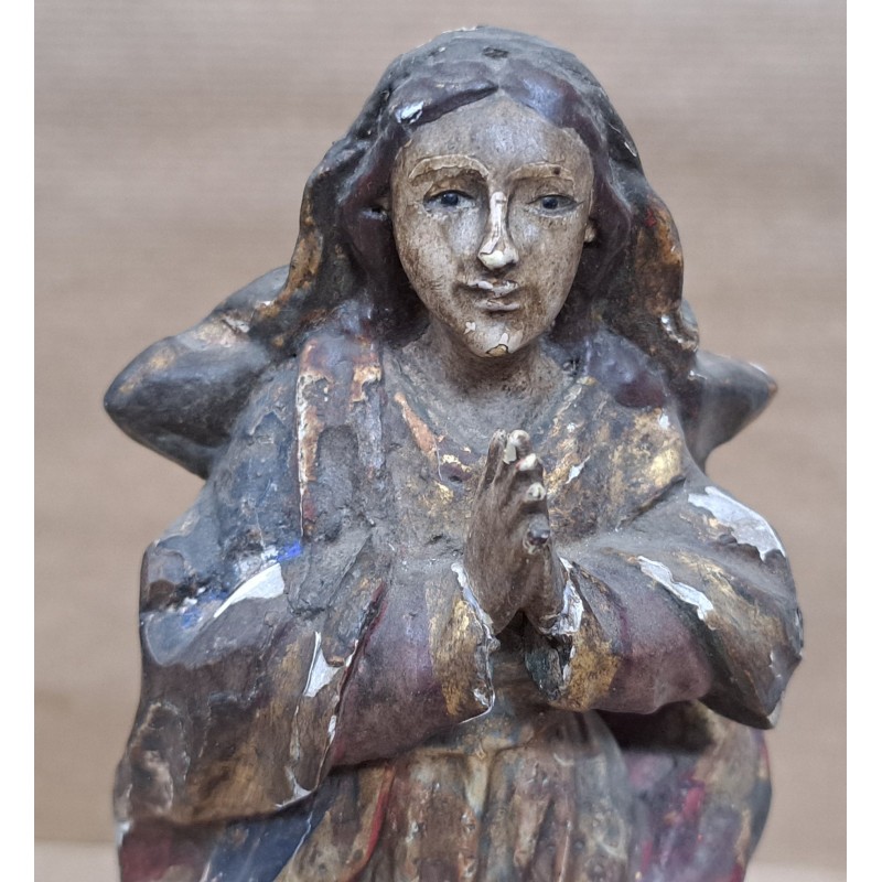 Image of the Immaculate Conception in carved wood 18th century - 3/12