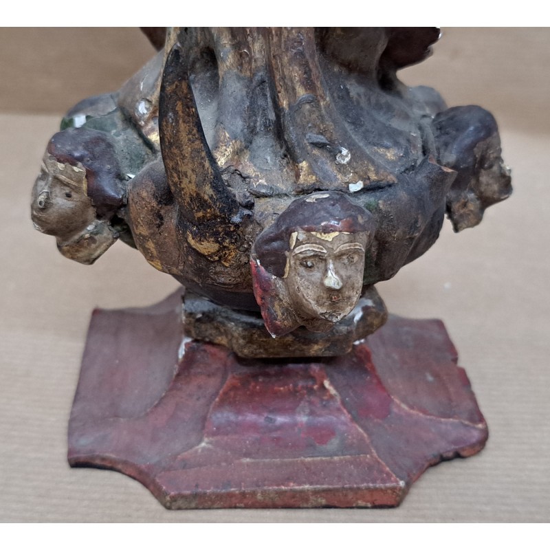 Image of the Immaculate Conception in carved wood 18th century - 4/12