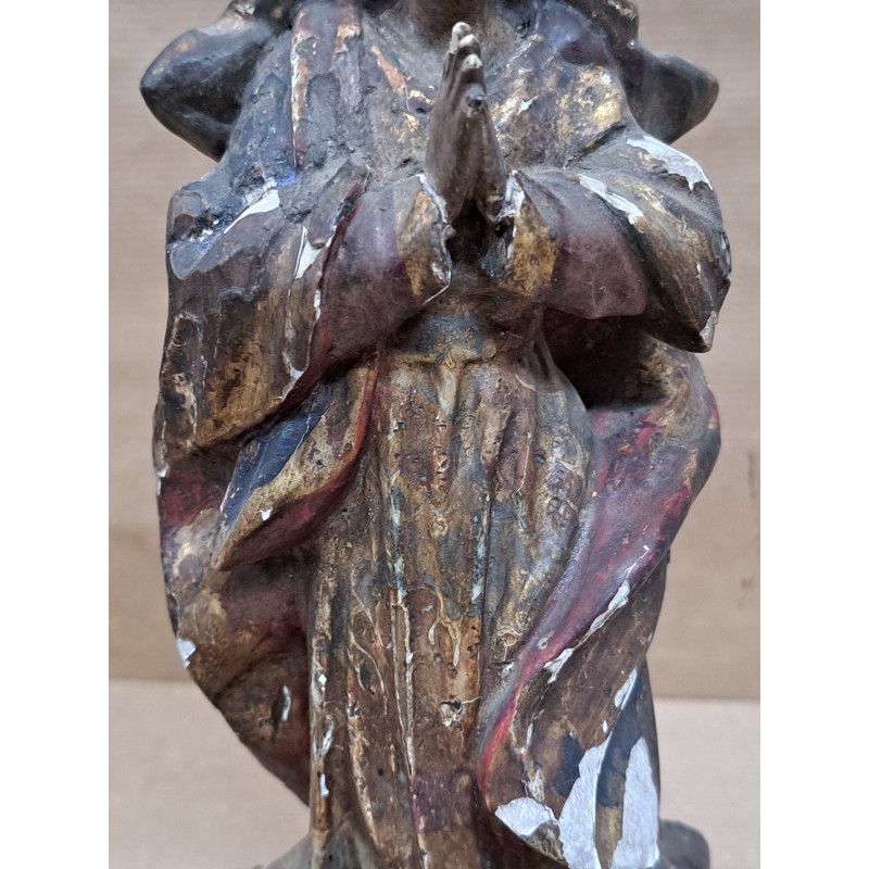 Image of the Immaculate Conception in carved wood 18th century - 5/12