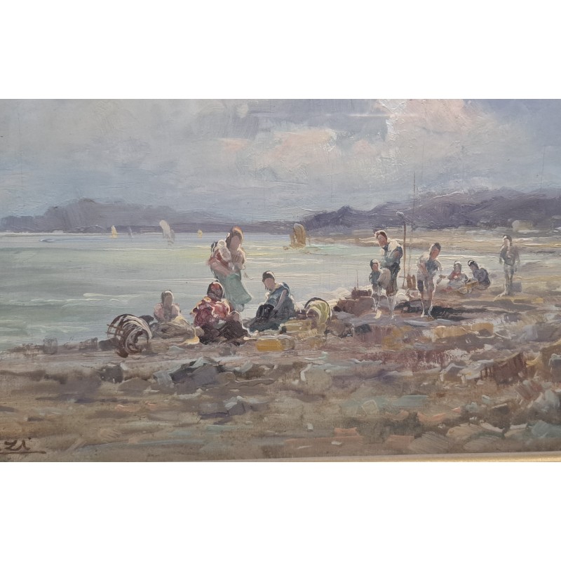 Marina. Oil on board by Mario Gheduzzi (1891-1970), Italian painter - 4/11