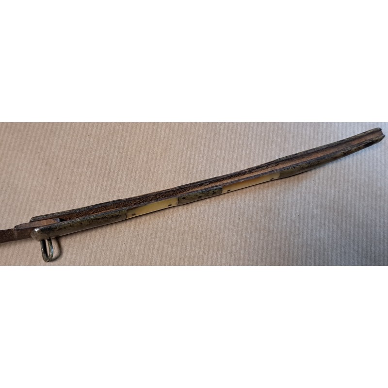 Antique knife with mother-of-pearl and bronze handle, 19th century - 6/10