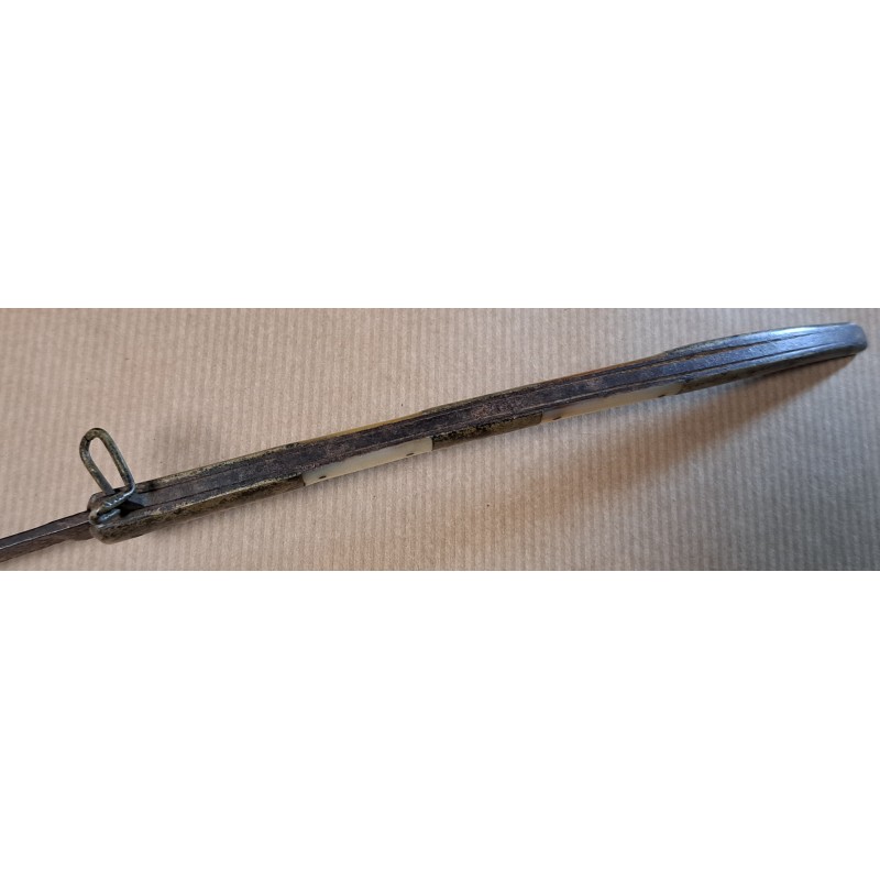 Antique knife with mother-of-pearl and bronze handle, 19th century - 7/10