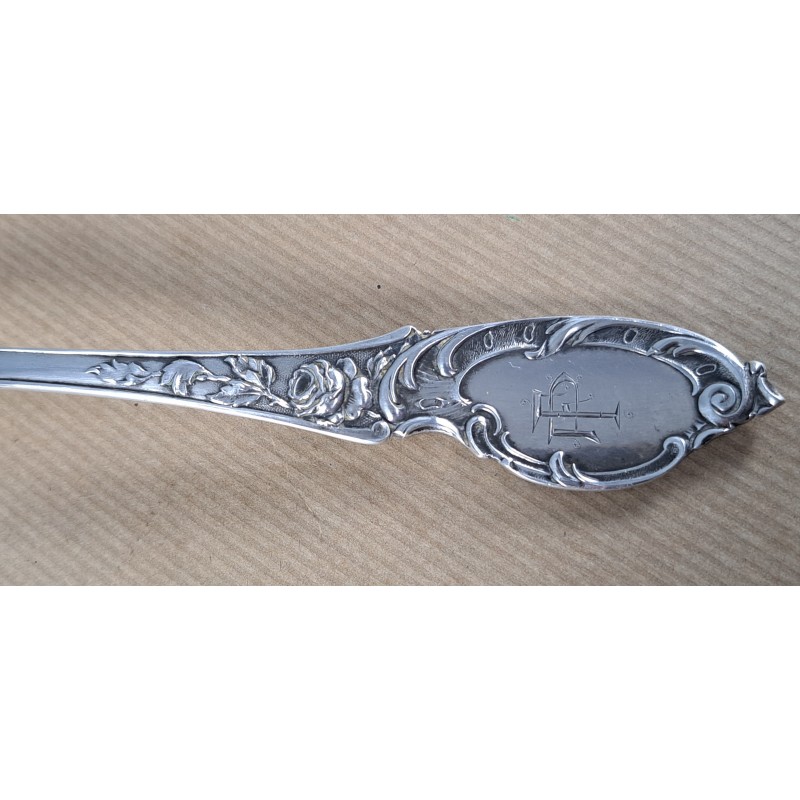 Silver ladle 916, 22 cm and 90.5 grams. 19th century - 4/11