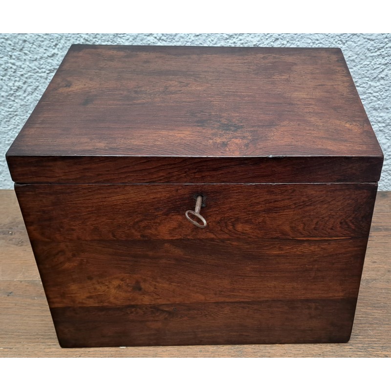 Large mahogany box veneered in chicaranda, 19th century - 2/9
