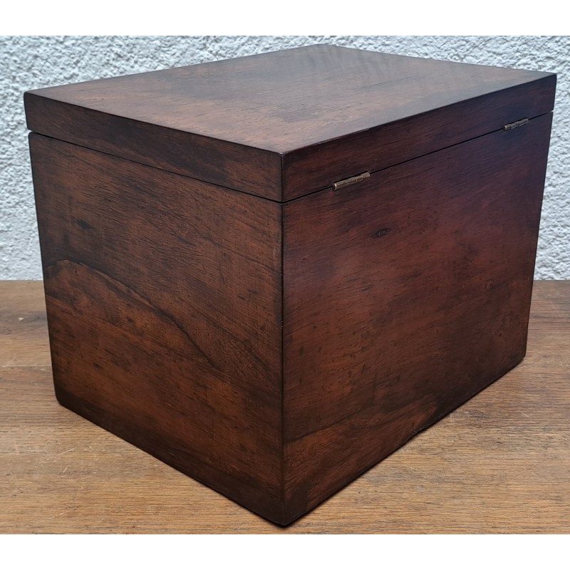Large mahogany box veneered in chicaranda, 19th century - 3/9