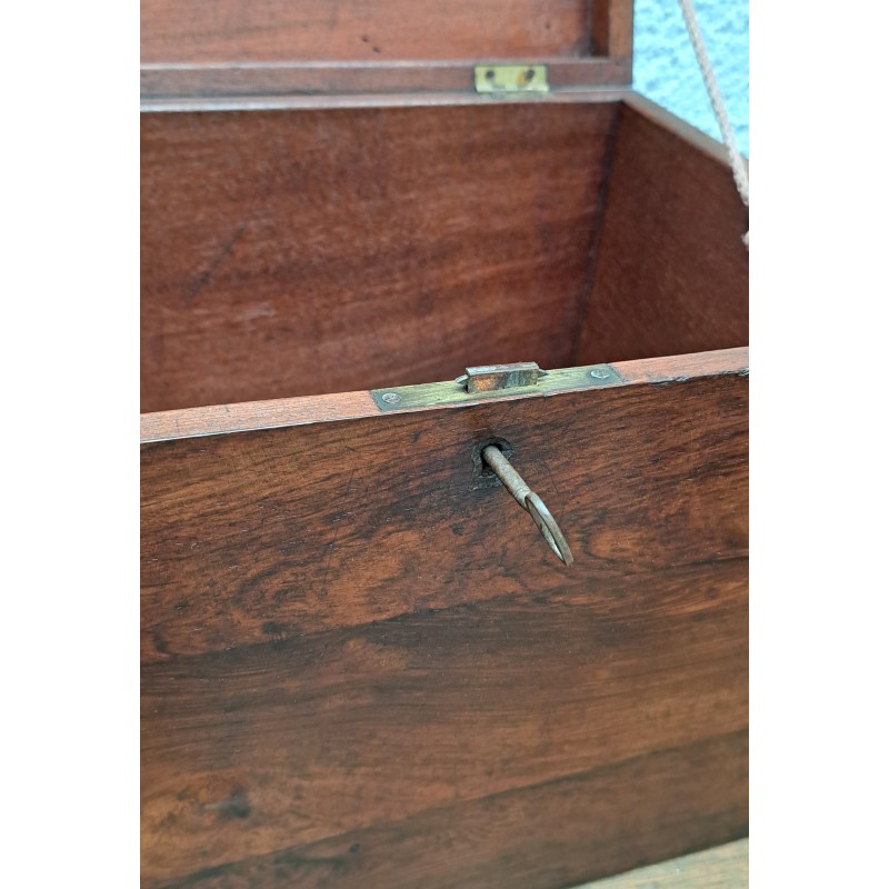 Large mahogany box veneered in chicaranda, 19th century - 6/9