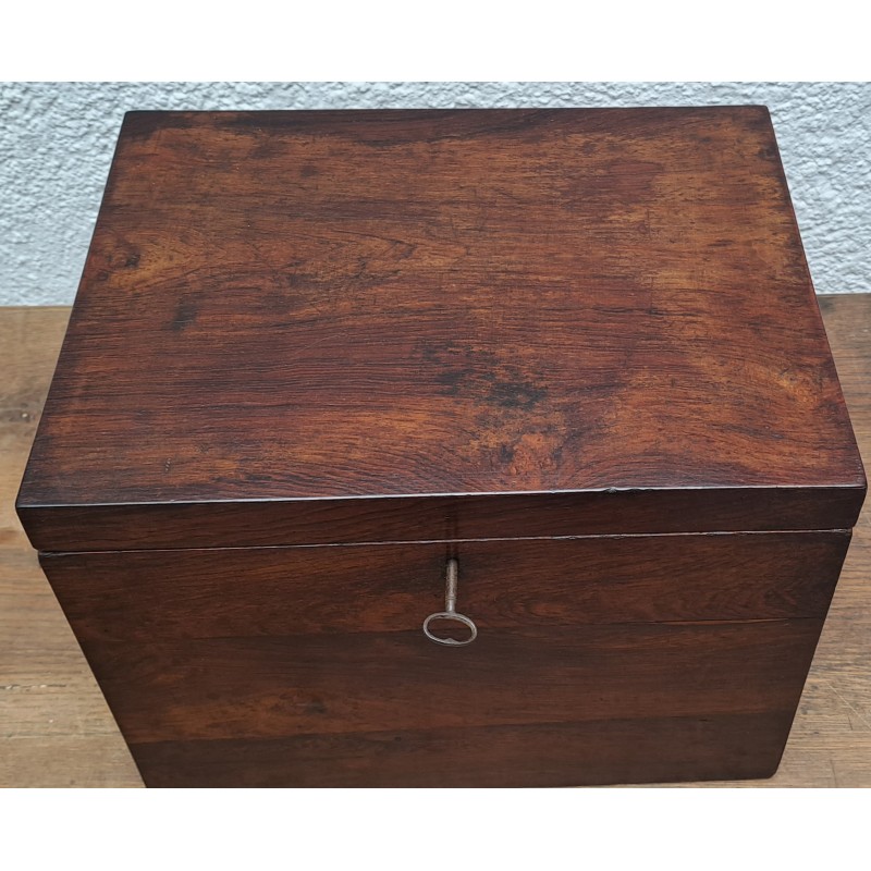 Large mahogany box veneered in chicaranda, 19th century - 7/9