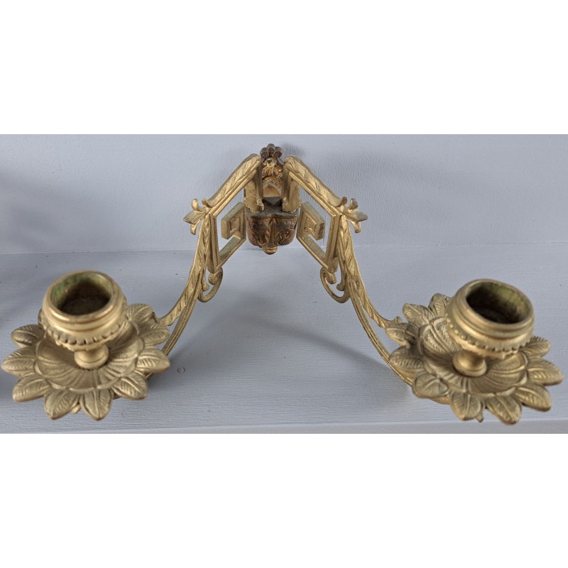 Pair of piano candelabras, bronze, late 19th century - 4/12