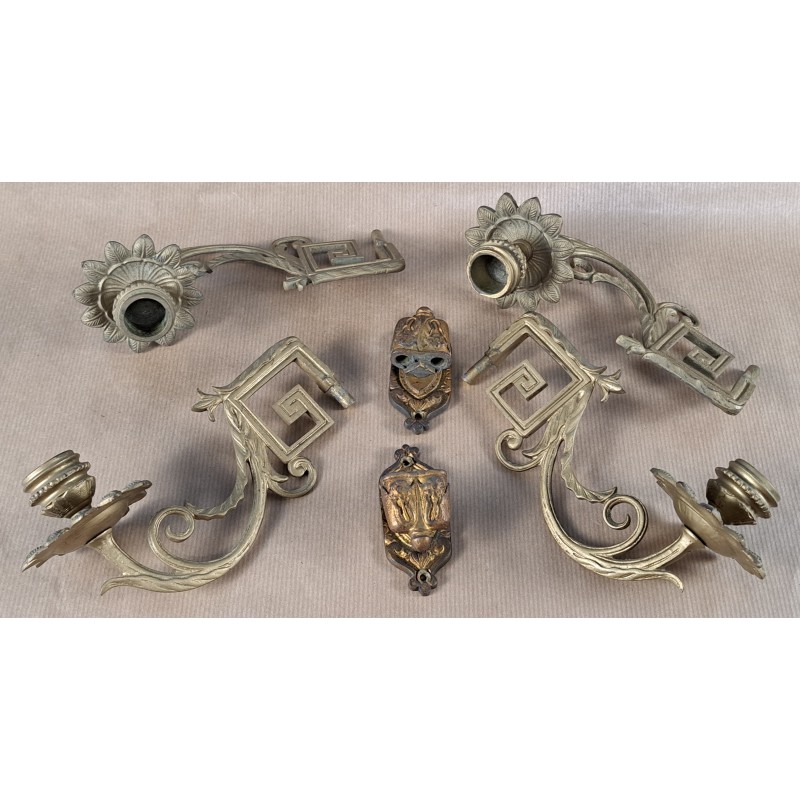Pair of piano candelabras, bronze, late 19th century - 7/12
