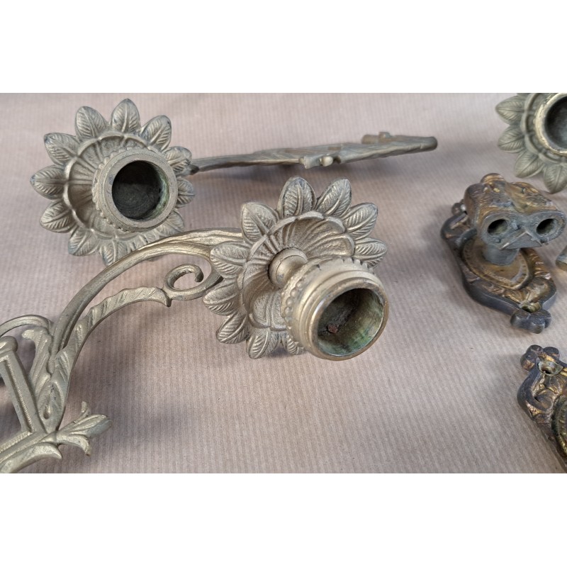 Pair of piano candelabras, bronze, late 19th century - 11/12