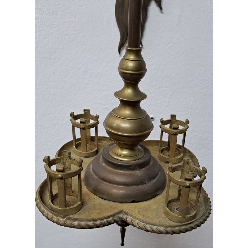 Large wall lamp (sconce) in bronze, first half of the 20th century - 2/11