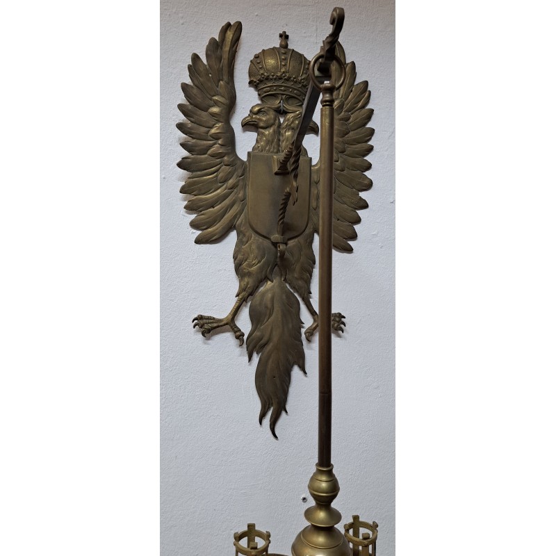 Large wall lamp (sconce) in bronze, first half of the 20th century - 5/11