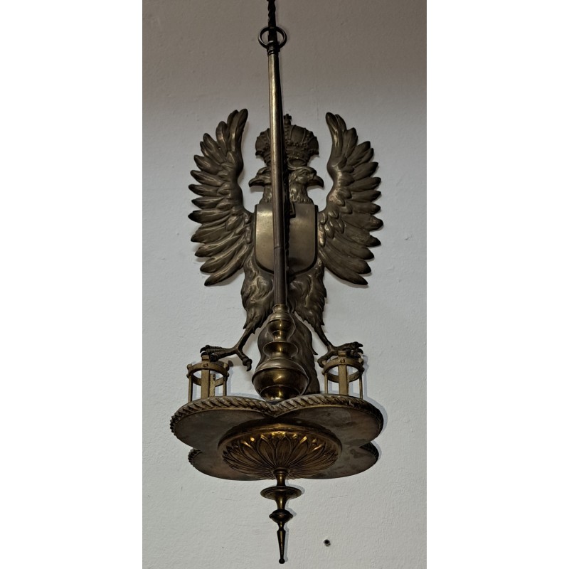 Large wall lamp (sconce) in bronze, first half of the 20th century - 8/11