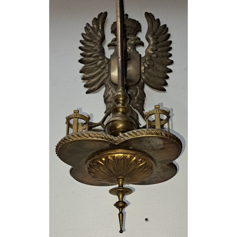 Large wall lamp (sconce) in bronze, first half of the 20th century - 9/11