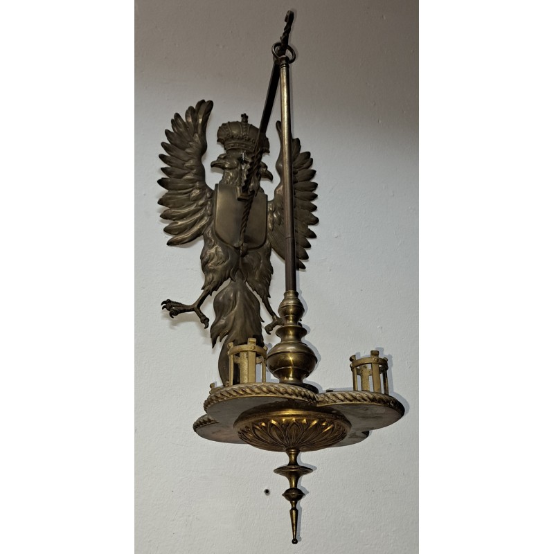 Large wall lamp (sconce) in bronze, first half of the 20th century - 10/11