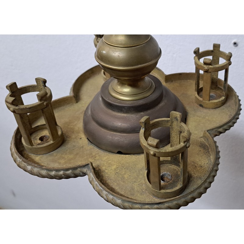 Large wall lamp (sconce) in bronze, first half of the 20th century - 11/11