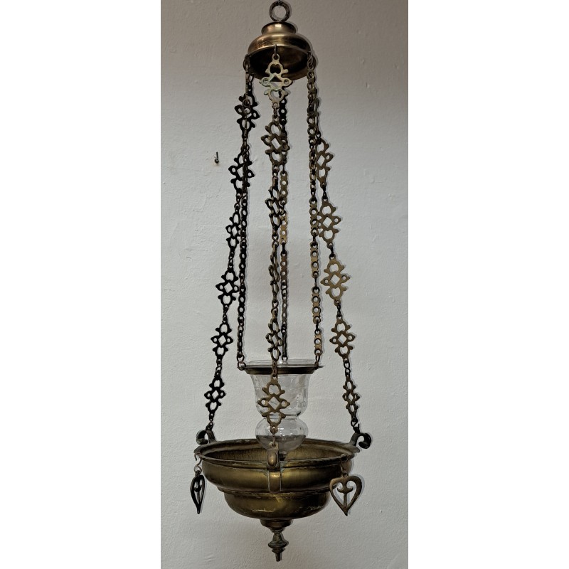 Church or chapel lamp, oil-operated, 19th century